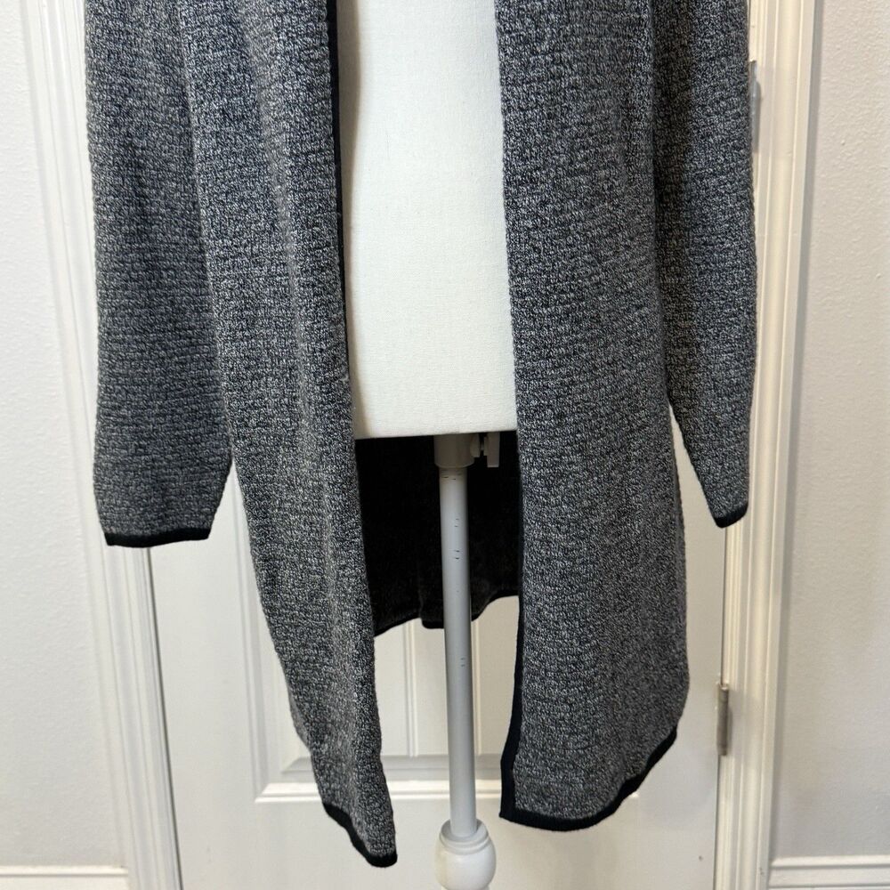 Talbots Plus Soft Cotton Blend Open Front Long Ca… - image 3